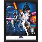 3D Lenticular Print One Sheet Star Wars Eine neue Hoffnung 26 x 20 cm bunt