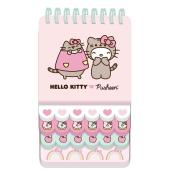 Notizblock Hello Kitty loves Pusheen Spiralbindung bunt