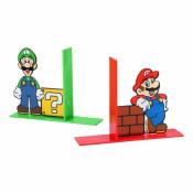 Buchstützen Super Mario und Luigi bunt