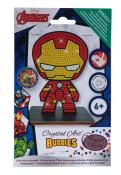 Bastelset mit einem Iron Man Motiv aus bunten Kristallen. Enthält alle Werkzeuge für die Herstellung.
