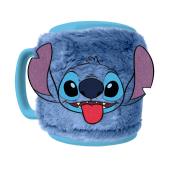Tasse mit Plüsch-Überzug Lilo & Stitch ca. 450 ml blau