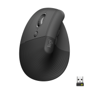 Logitech Maus Lift Ergo Maus links grau