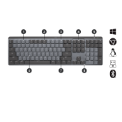 Logitech Tastatur MX tactile grau