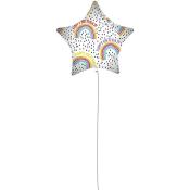 Folienballon Happy Birthday Rainbow Star 45 cm bunt