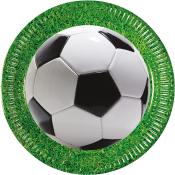 Pappteller Fußball Ø 23 cm 8 Stück grün