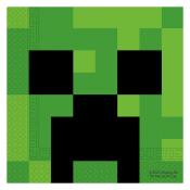Servietten Minecraft 33 x 33 cm 20 Stück grün