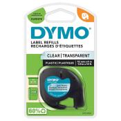 DYMO LT-Band Plastik 12 mm x 4 m schwarz auf transparent