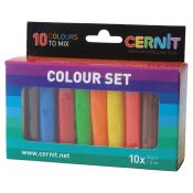 CERNIT Polymer-Modelliermasse Colour Set 10 Stück mehrere Farben