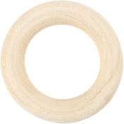 Heller Holzring mit glatter Oberfläche. Rund und ohne Muster.