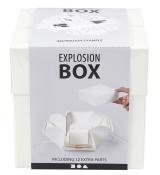 Geschenkbox Explosionsbox aus Karton naturweiss