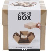 Geschenkbox Explosionsbox aus Karton braun