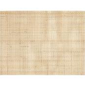 Helle, gewebte Textur. Rauten- und Kreuzmuster. Natürliche, neutrale Farbe. Eignet sich gut für Tischdecken oder Dekoration.