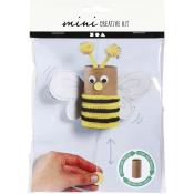 Mini-Kreativset Hüpfbiene aus Papprolle bunt