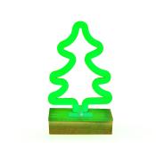 Neonlicht Tannenbaum grün