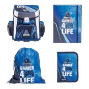 Schultaschen-Set Gamer4Life 4-teilig dunkelblau