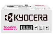 Weißer Karton mit schwarzem Aufdruck. Enthält einen Magenta Toner für Drucker.
