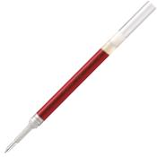 Roter Gelstift mit silberner Spitze. Der Körper ist schmal und glatt.