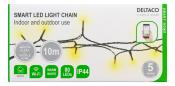 DELTACO Smart Home LED-Lichterkette mit 80 LEDs 10m warmweiß