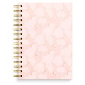 BURDE PUBLISHING AB AG Notizbuch Flower A5 mit mattem Kartoneinband 300 Seiten liniert rosa