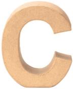 Buchstabe C aus einem hellen, matten Material. Die Form ist dreidimensional und hat eine offene Seite.