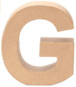 Braune, dreidimensionale Buchstabenform des Buchstabens G. Aus einem leichten Material gefertigt.