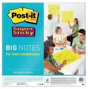 Post-it Haftnotizen - Super Sticky Big Notes, 279 x 279 mm, 30 Blatt, gelb 