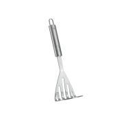 Edelstahl Wender mit flacher, geschlitzter Fläche. Langer Griff mit Aufhängemöglichkeit.