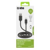 SBS USB Data Cable for Mobile Phones USB 2.0/Type C 3m black