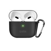 SBS Silikon-Etui für Apple AirPods 3 Ladestation schwarz