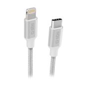 SBS Daten- und Ladekabel USB-C auf Lightning 1 m silber