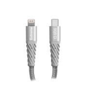 SBS USB-C- auf Lightning-Kabel extrem widerstandsfähig 1,5 m grau