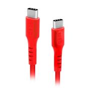 SBS Lade- und Datenübertragungskabel USB-C auf USB-C rot