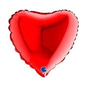 Folienballon in Herzform 38 cm rot