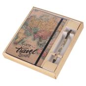 I-TOTAL Notizbuch-Set Serie Travel mit Stift bunt