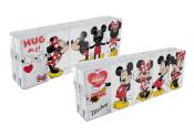 Verpackung mit Mickey und Minnie Mouse Motiven. Enthält verschiedene Designs mit Herz- und Umarmungs-Themen.