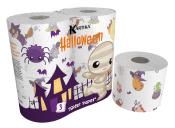 Toilettenpapier Halloween 3-lagig 4 Stück weiß