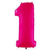 GRABO Heliumballon Zahl 1 shiny pink