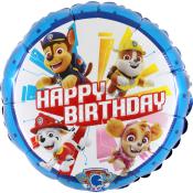 Folienballon Happy Birthday Paw Patrol 46 cm bunt