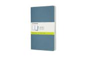 Moleskine Cahier Notizhefte Blanko, Large, A5, Kartoneinband, 3er Set, Lebhaftes Blau - geheftet