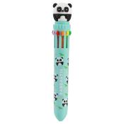 I-TOTAL Kugelschreiber Panda mit 10 verschiedenfarbigen Minen