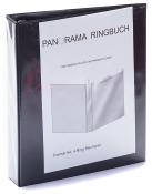 Schwarzes Ringbuch mit dem Titel Panorama Ringbuch. Für Firmenkataloge und Präsentationen geeignet.