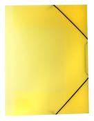 Gelbe transparente Folie mit schwarzem Rahmen. Einfaches, minimalistisches Design.
