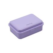 Lila Aufbewahrungsbox mit flachem Deckel. Der Markenname 'PASTELINI' ist auf der Vorderseite.