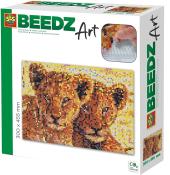 BEEDZ ART Bügelperlen-Set Löwenwelpen 30 x 45,5 cm bunt