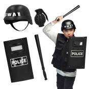 BOLAND Kinderkostüm SWAT-Set 4-teilig schwarz