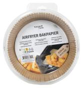 Runde Verpackung mit Backpapier für Airfryer. Enthält 50 Stück, Durchmesser 20 cm.