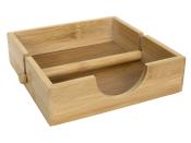 Holzschublade aus Bambus mit zwei Fächern. Eine Öffnung für einfache Handhabung.