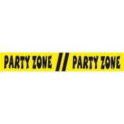 Absperrband Party Zone 15 m gelb