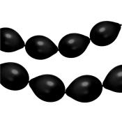 Ballons für Ballongirlande Midnight Black 8 Ballons schwarz