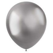 Ballons Ø 33 cm 10 Stück intense silver matt